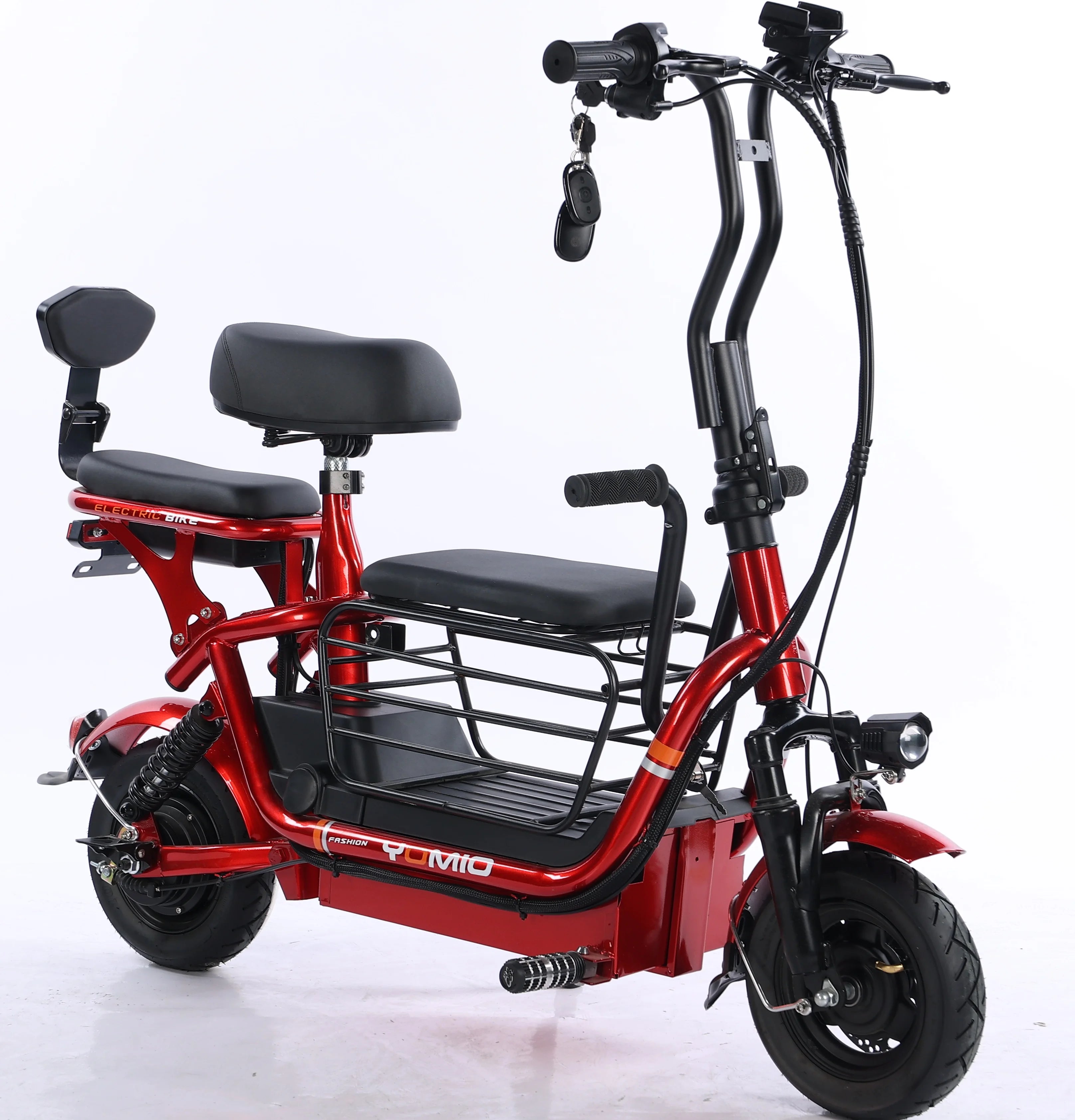 Cheap Price 400W 48V Adult Electric Scooter Bike 10 Inch Two Wheel City Electric Bike With Basket