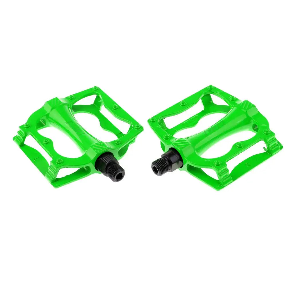 9/16" Sealed Bearing Aluminum Flat Platform Bike Pedals – Non-Slip MTB Cycling Pedals