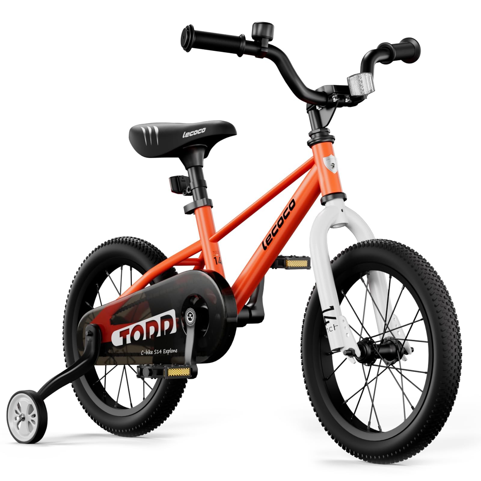 lecoco Kids Bike for Boys Girls 14 16 18 Inch Childrens Bicycle with Training Wheels Pedal Brakes Handbrake & Kickstand Training Bike for Kids and Toddler Multiple Color
