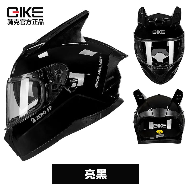 Qike Full-Face Motorcycle & E-Bike Helmet for Men and Women with Built-in Bluetooth, All-Season Use, 3C Certified Safety Helmet