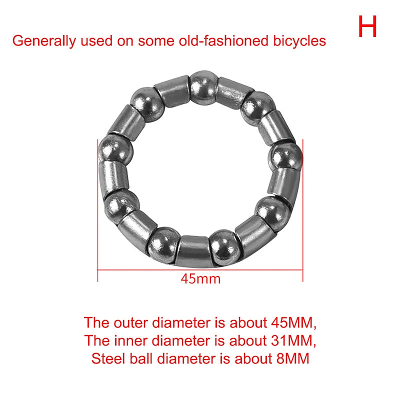 Bike Fork Headset Ball Bearing Bowl Sets Bicycle Handlebar Retainer Steel Lowrider Bikes Kids Bicycles Cycling Accessories