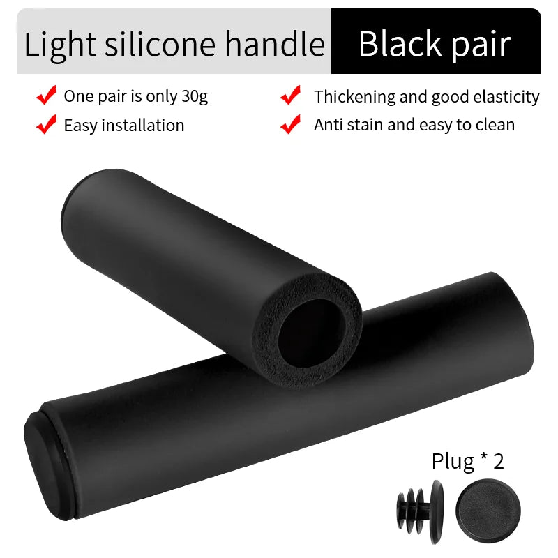 ESLNF Shockproof Thick Sponge MTB Grips Comfortable Soft Silicone Road Bicycle Scooter Handlebar Gripss Bike Parts