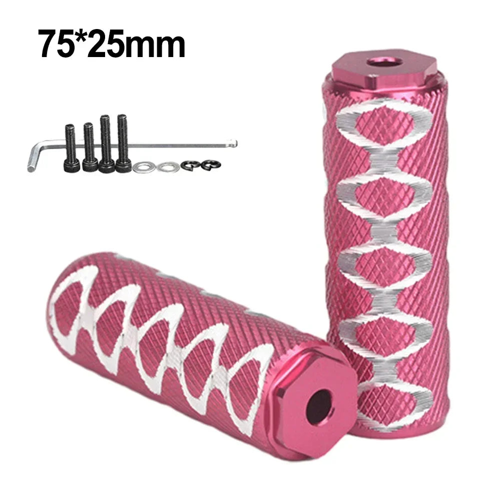 Bike Pedals Axle Foot Rest Pegs ForBMX Folding Bike MTB Bicycle Aluminum Foot Pegs Pedals Rear Axle 5MM Bike Accessories