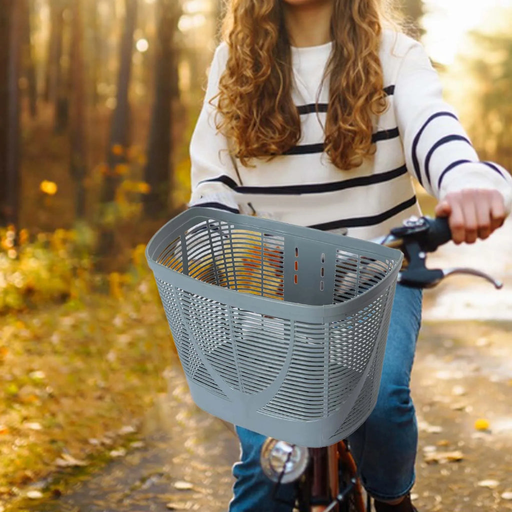 Bike Basket Front Portable Bicycle Storage Baskets Easy to Install Detachable Handlebar Basket for Adults Bicycle Accessories