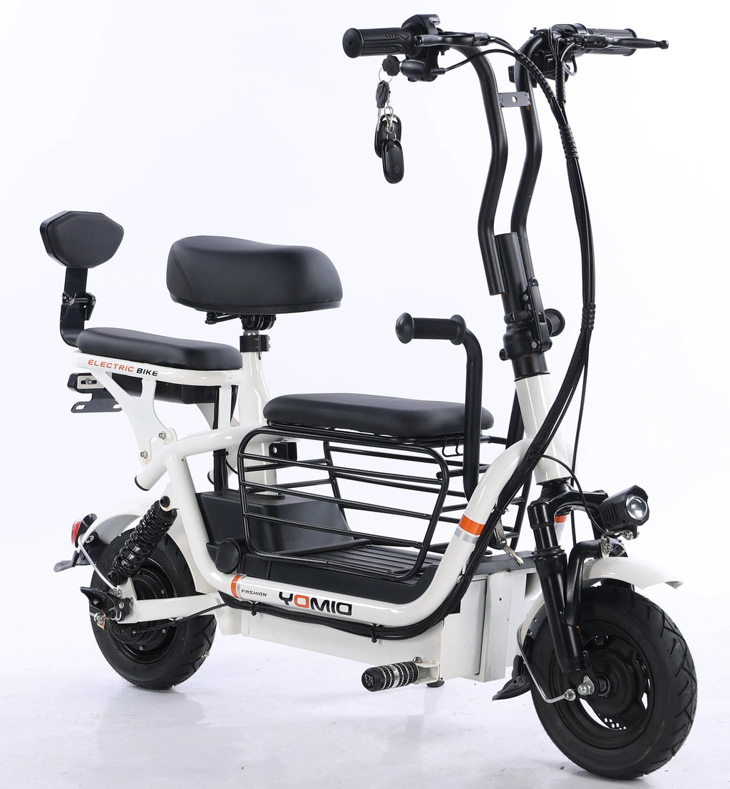 Cheap Price 400W 48V Adult Electric Scooter Bike 10 Inch Two Wheel City Electric Bike With Basket