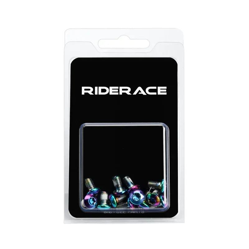 12pcs Bicycle Disc Brake Rotor Torx Bolts T25 M5x9mm Stainless Steel Road Bike Fixing Screws Colorful Cycling Accessory MTB Part