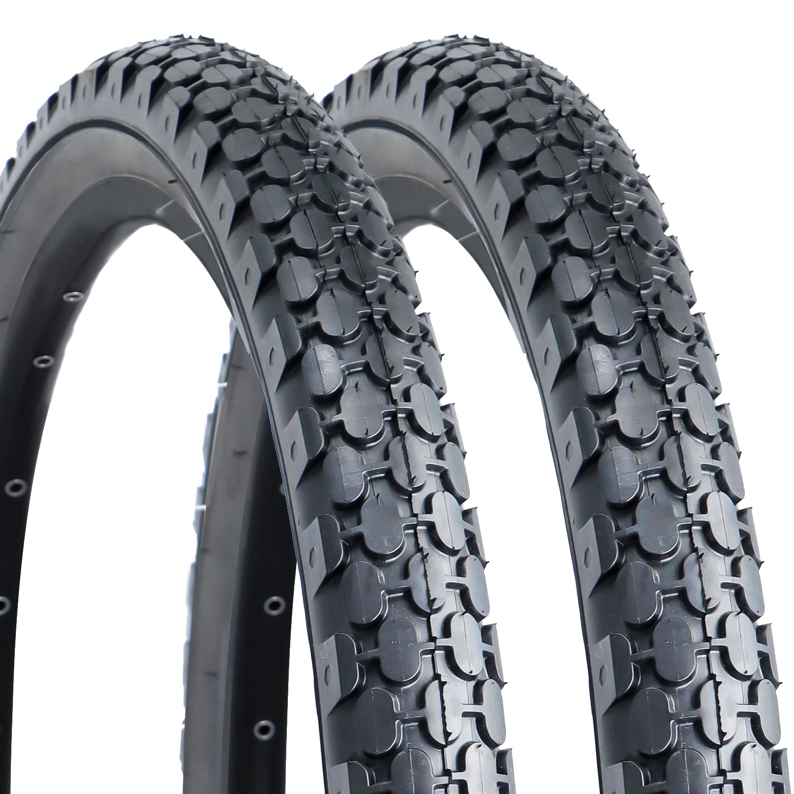 Hycline 2 Pack Bike Tire26x2.125 Inch Folding Replacement Tire for Beach Cruiser Bicycle-Black Pair (2 Tires)