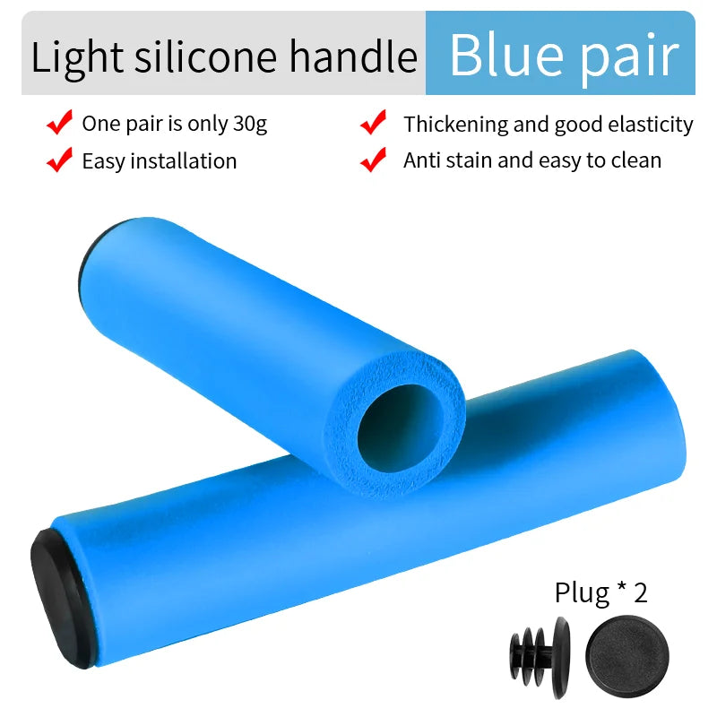 ESLNF Shockproof Thick Sponge MTB Grips Comfortable Soft Silicone Road Bicycle Scooter Handlebar Gripss Bike Parts