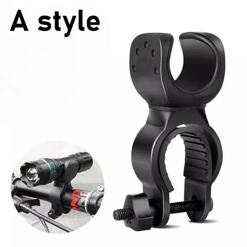 1pc 360 ° Bicycle Flashlight Holder U-Shaped Headlight Fixing Bracket Double Fixation Outdoors Cycling Essential Practical Tools
