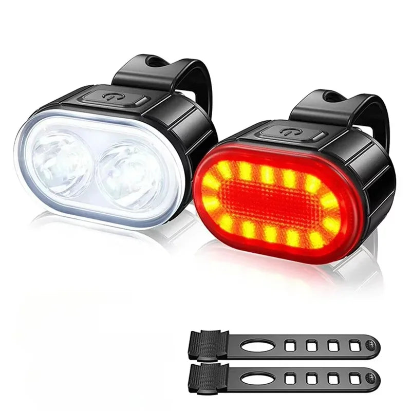 9 LED Bicycle Headlight USB Rechargeable Bike Lamp Super Bright Handlebar Lights Outdoor Waterproof Cycling  Front Light