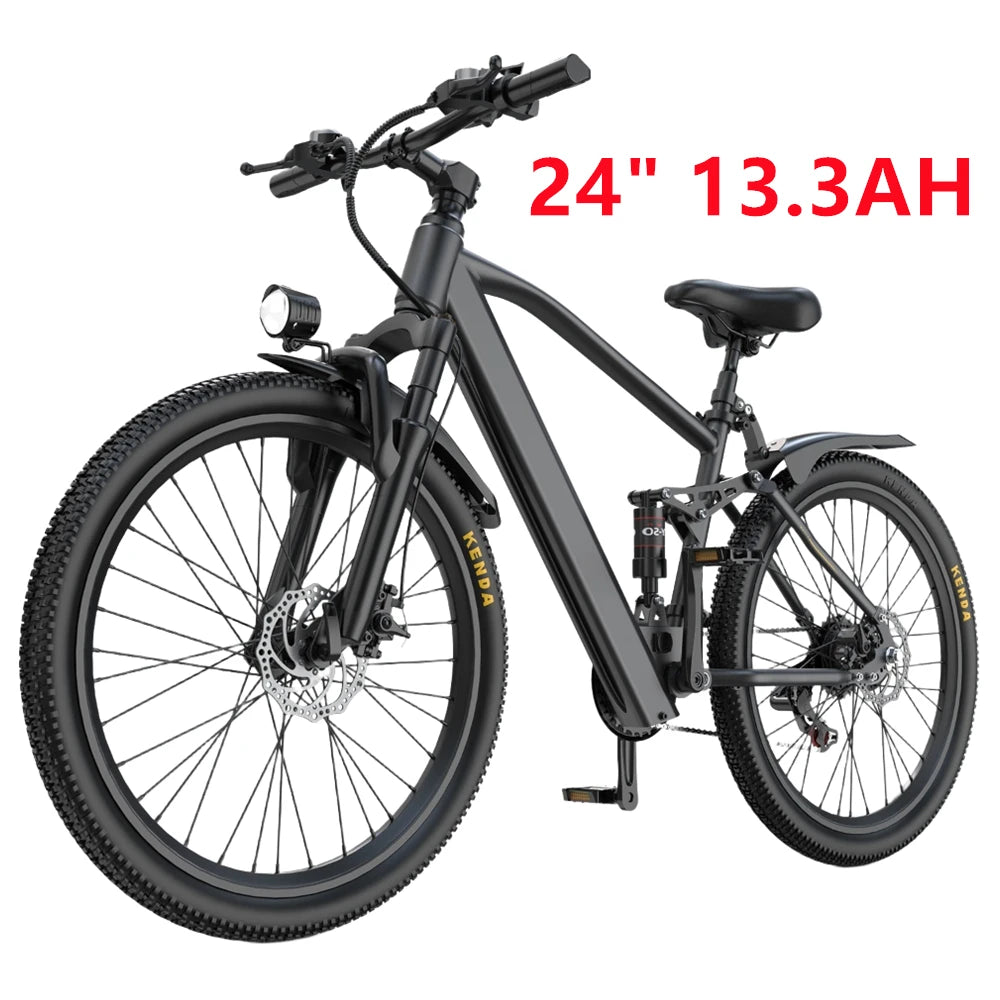 Electric Mountain E Bike, 26" 24" Electric Motorcycle 1000W Peak 36V 10.3AH 13.3AH Battery Electric Ebike, 19.7MPH EBike For Adults, 36.9 Miles Range Electric Dirt Bike For Adults, Cheap Adults Electric Bicycle