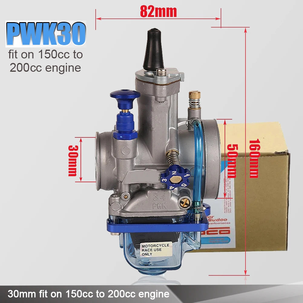 PWK 28-34mm Fuel-Saving Carburetor for 125cc-300cc ATV, Dirt Bike & Motorbike