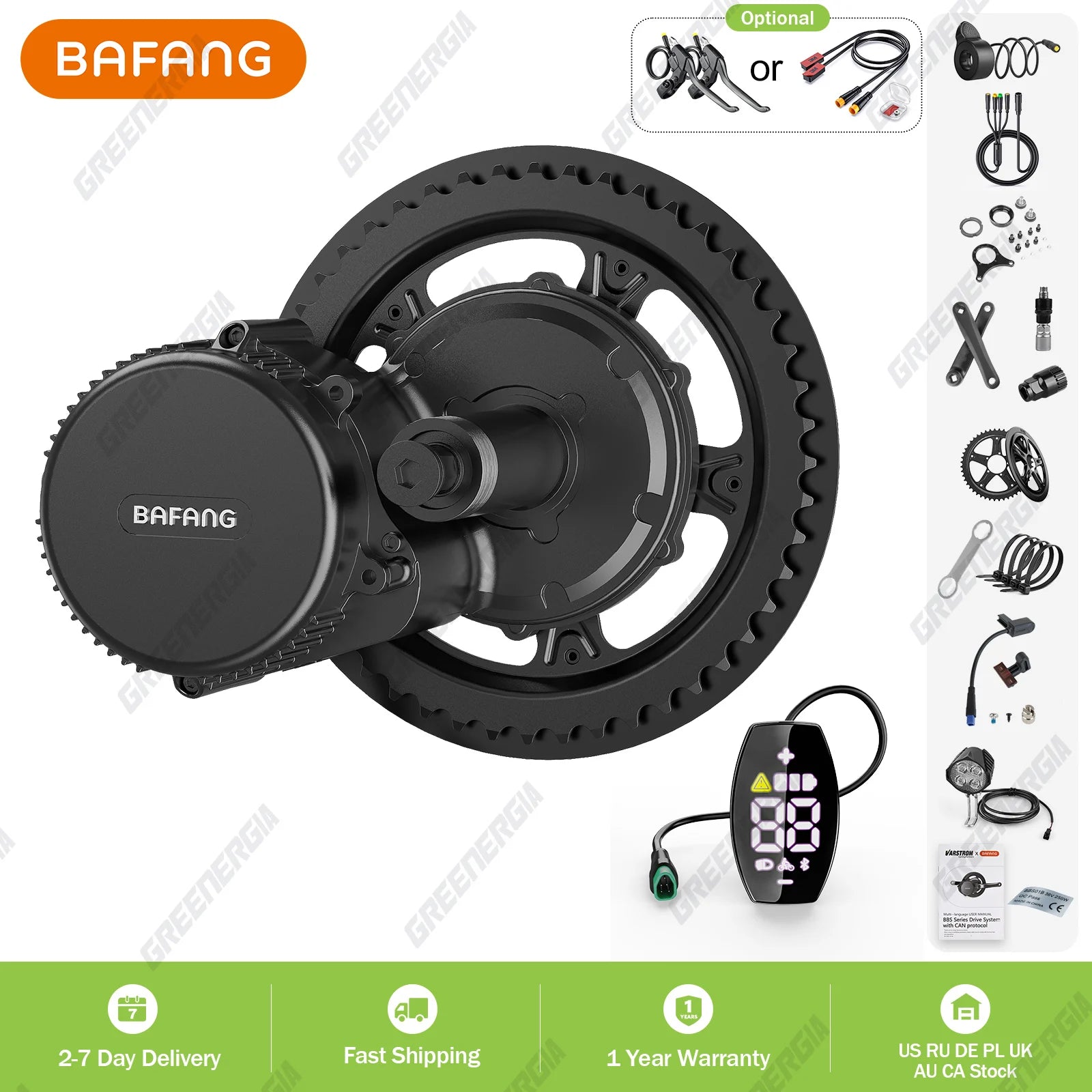 Bafang 750W 48V Motor Kit Complete Set Electric Bike Middle Drive 8fun BBS02 BBS02B EBike Conversion Kit Central Bicycle Engine