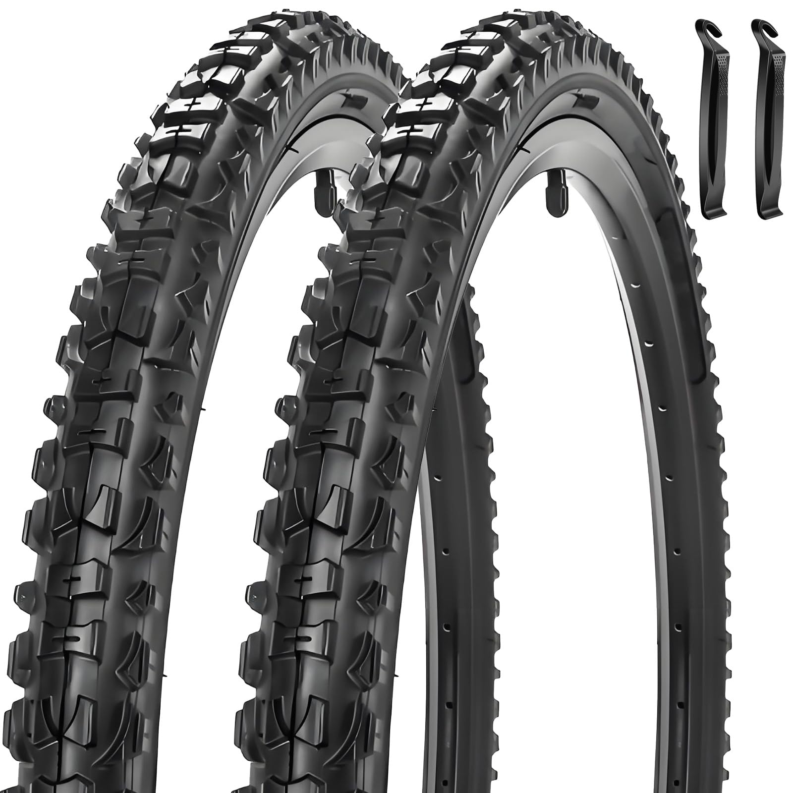 2 Pack 26" Bike Tires 26 X 1.95 Replacement Bicycle Tires Suitable for Mountain Beach Cruiser Bike Replacement Tires