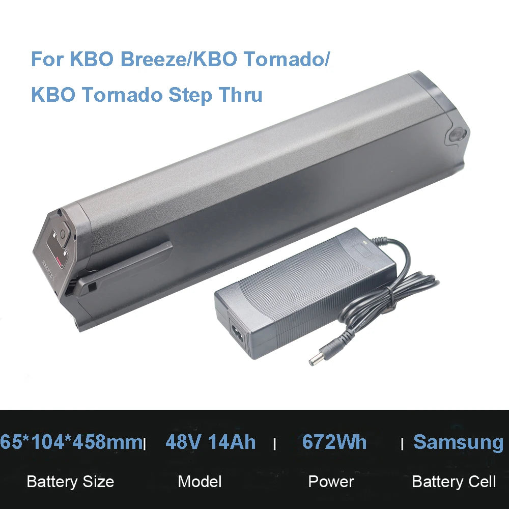 E-Bike Battery Pack 48V 14Ah 16Ah 17.5Ah Lithium-ion Battery for KBO Breeze Tornado Step-Thru Ranger Electric Bike