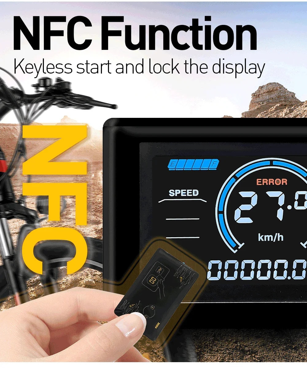 72V 5000W MTX39 E-Bike Conversion Kit – 100km/h Mountain Bike Rear Hub Motor, Tri-Mode Controller & S966 NFC Display