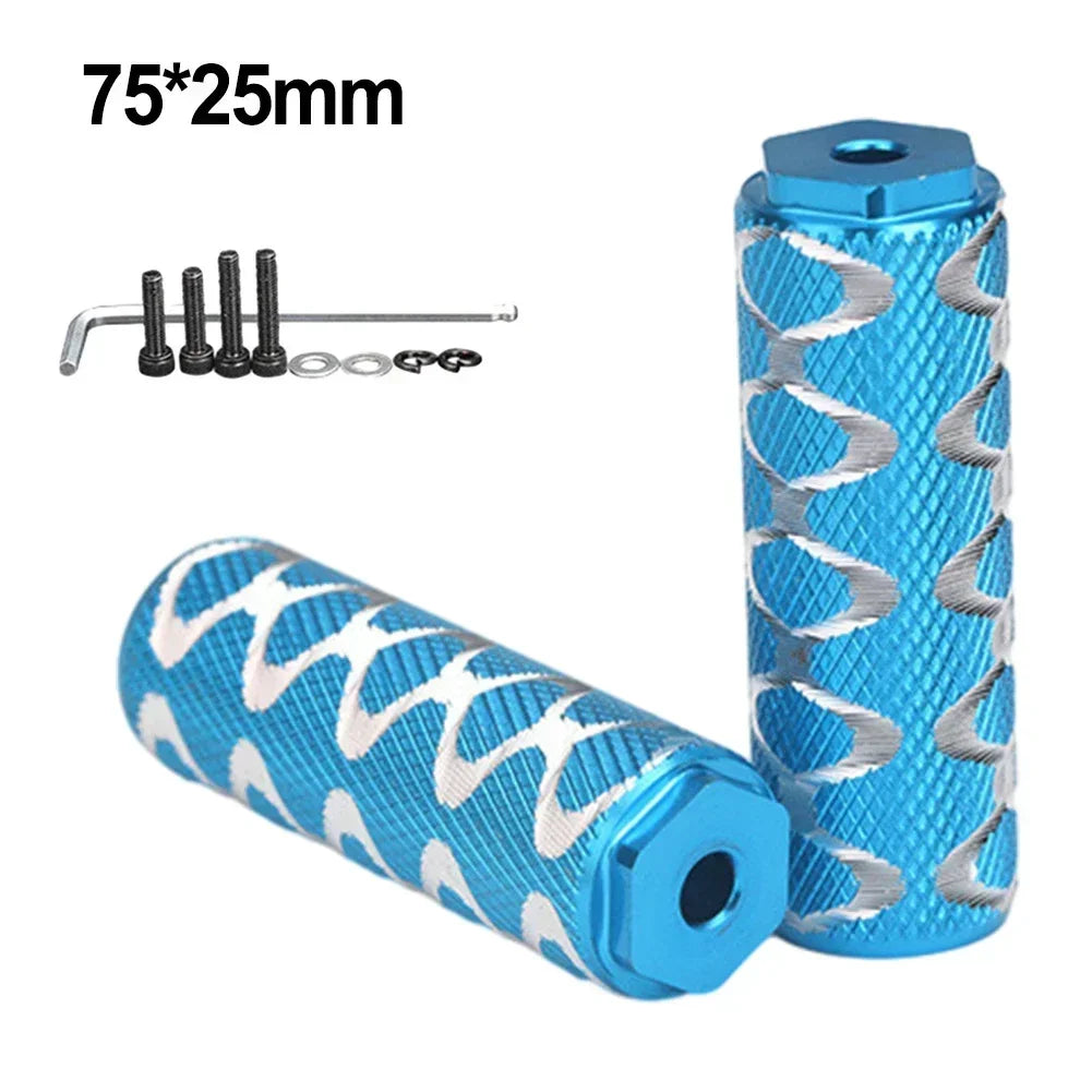 Bike Pedals Axle Foot Rest Pegs ForBMX Folding Bike MTB Bicycle Aluminum Foot Pegs Pedals Rear Axle 5MM Bike Accessories