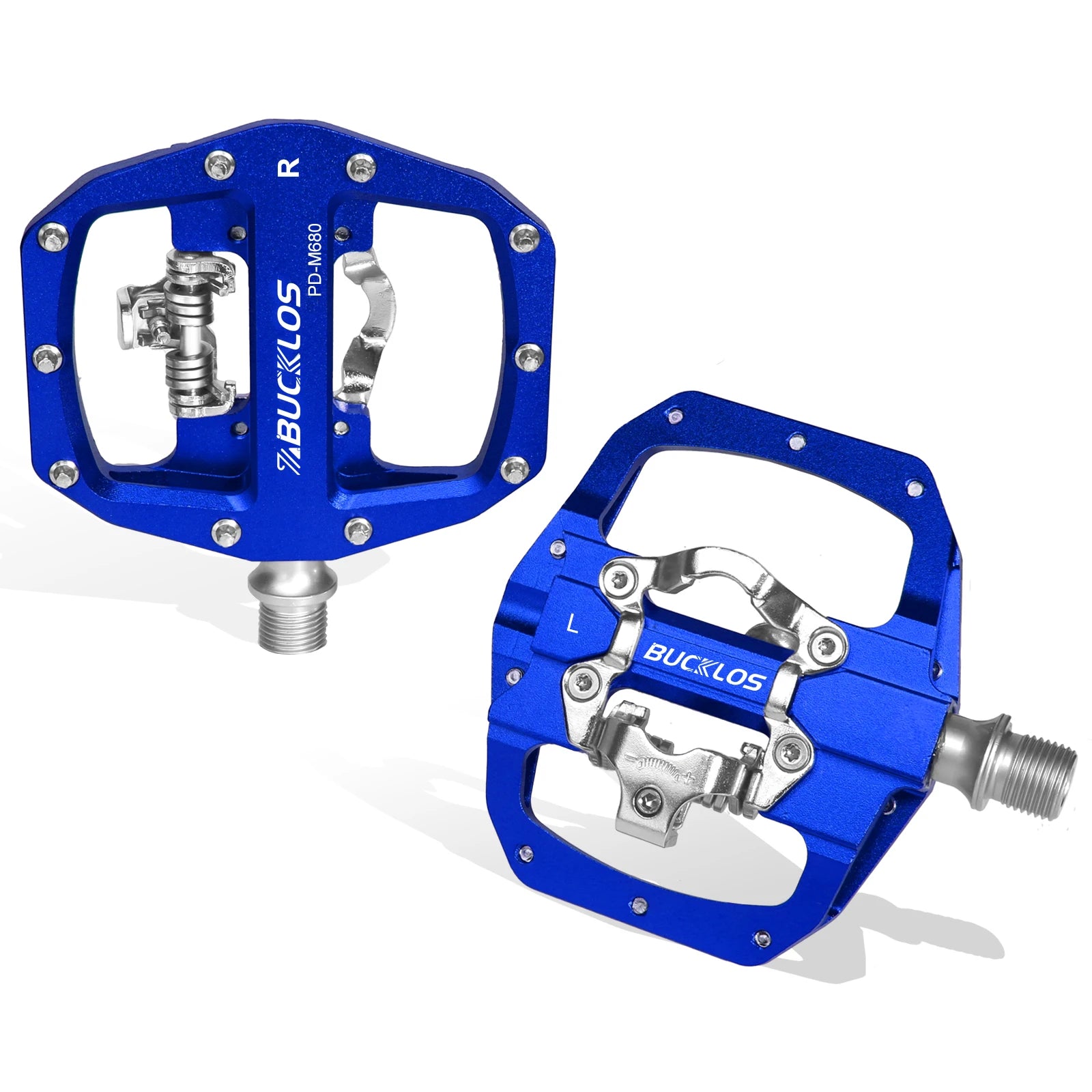 BUCKLOS Mtb Pedals for Bicycle Dual Function Mountain Bike Pedal Platform Clip Flat Pedals for SPD System MTB Bicycle Bike Part