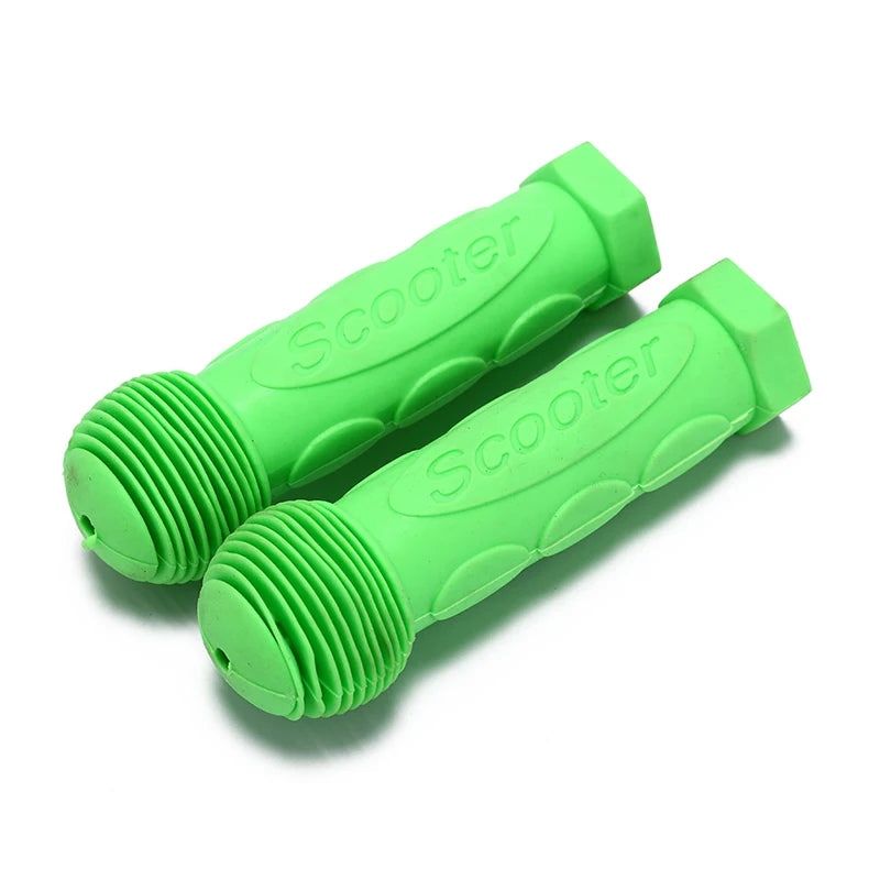 2Pcs Rubber Grip Handle Handlebar Grips Colorful Blue Red Anti-skid Child Children Kids Bike Bicycle Tricycle Skateboard Scooter