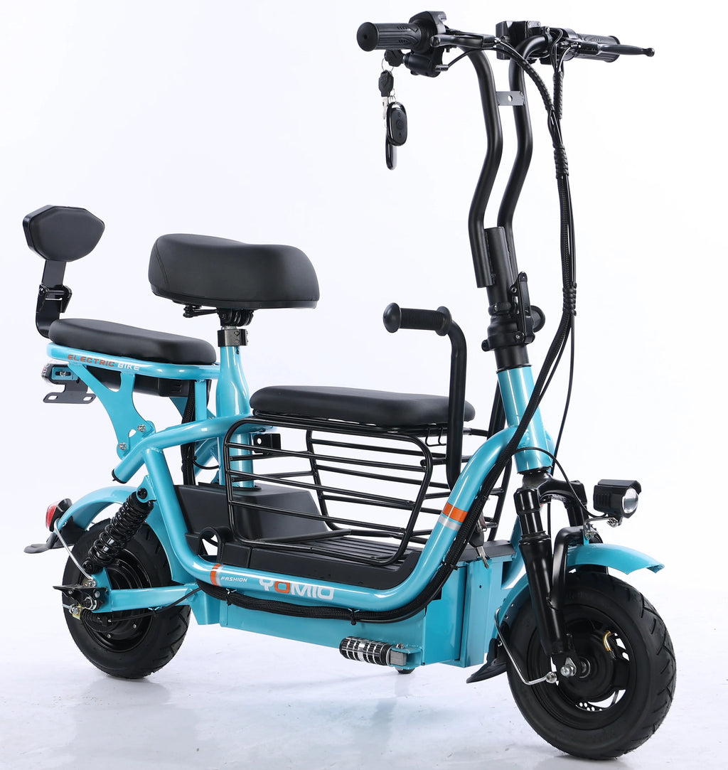 Cheap Price 400W 48V Adult Electric Scooter Bike 10 Inch Two Wheel City Electric Bike With Basket