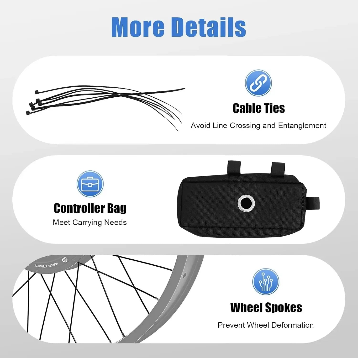 48V 1500W Electric Bike Conversion Kit 26" Snow Tire Rear Wheel Rotating Hub Motor LCD Display Controller Bag for E-Bike DIY