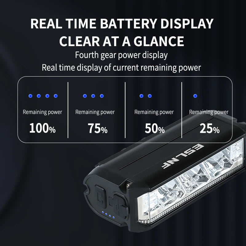 ESLNF 1000 Lumen USB Rechargeable Mtb Bicycle Handlebar Headlight Aluminum Alloy Waterproof Highlight Bike LED Front Light