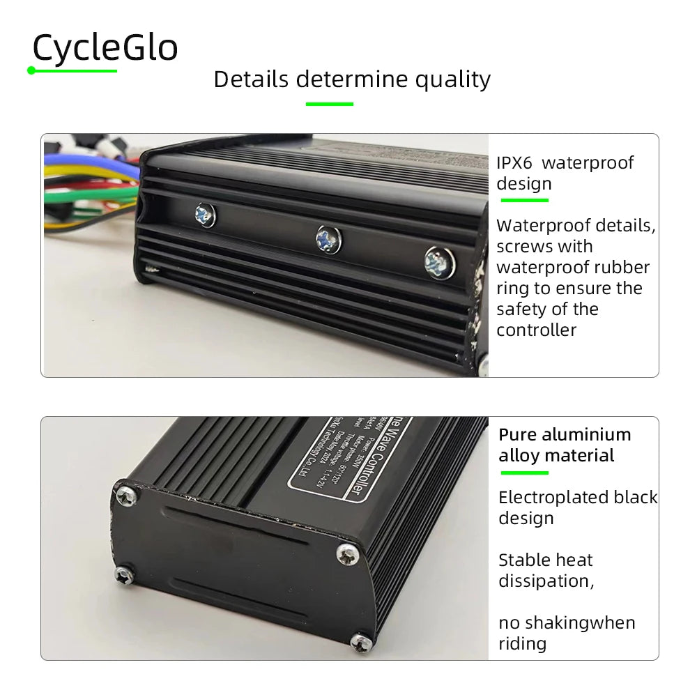 24V 36V 48V 500W FOC Sine Wave E-Bike Controller with S810 LED Panel for High Speed Electric Scooter & Bicycle
