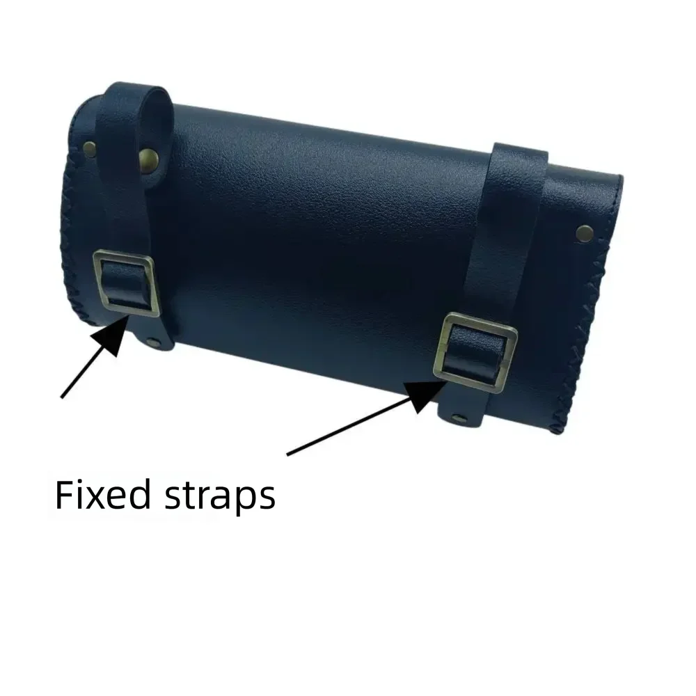 New Retro Bicycle Tail Bag PU Leather Waterproof Cycling Bag Saddle Pouch Front Personalized Riding Vintage Bike Bag