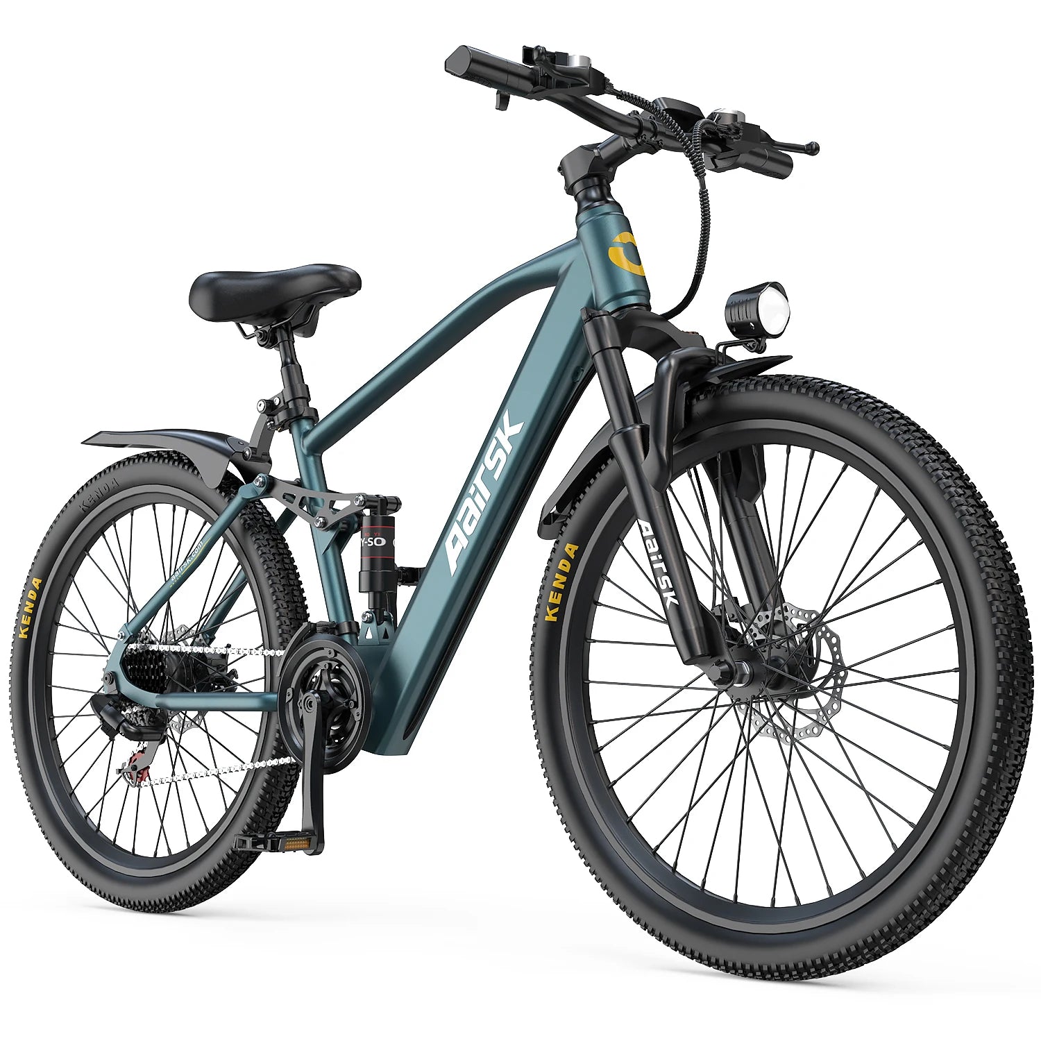 GT900 Electric Bike for Adults 24", Electric Mountain Bike Equipped with 400W(748W Peak) Motor, 25MPH Max Speed, 36V 13Ah Removable Battery, Shimano 7 Speed & Front Suspension for Off-Road Mountain Riding