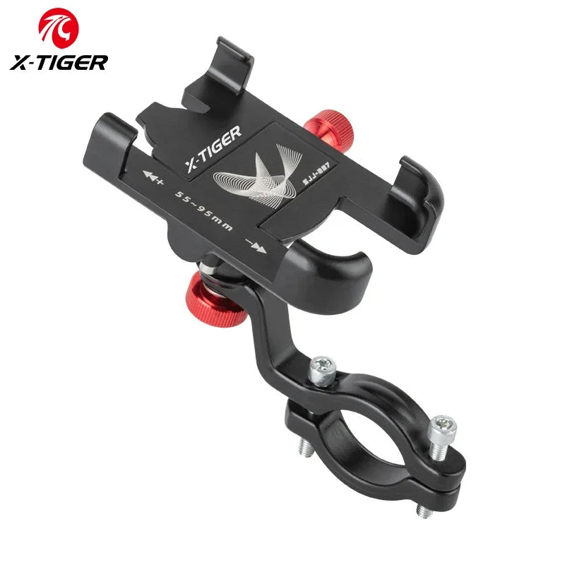 X-TIGER Alloy Bicycle Phone Holder Bike Phone Mount  Anti-slip Bracket Bike Motorcycle Handlebar Clip Stand For All Cell Phone
