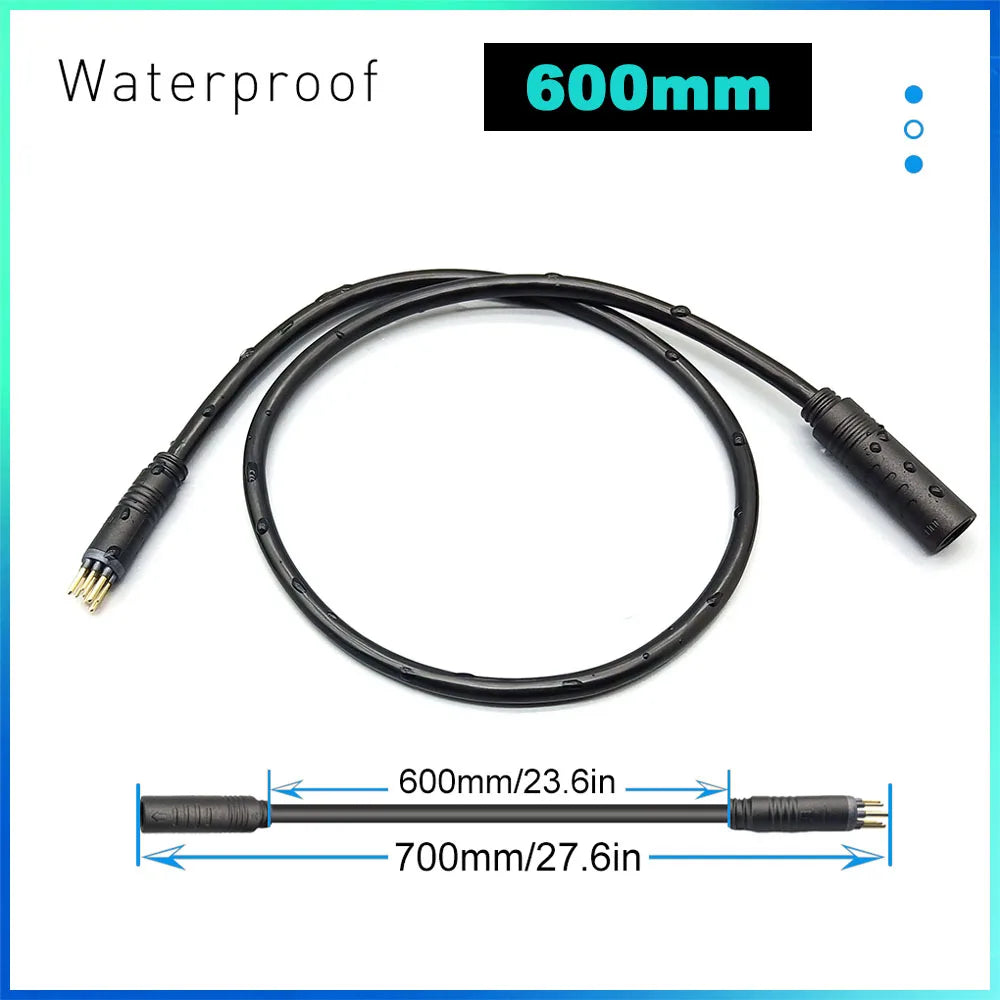 Julet Electric Bicycle Wheel Hub Motor Cable Extension Line 9-Pin Conversion Line Waterproof Connector Ebike Parts Cable