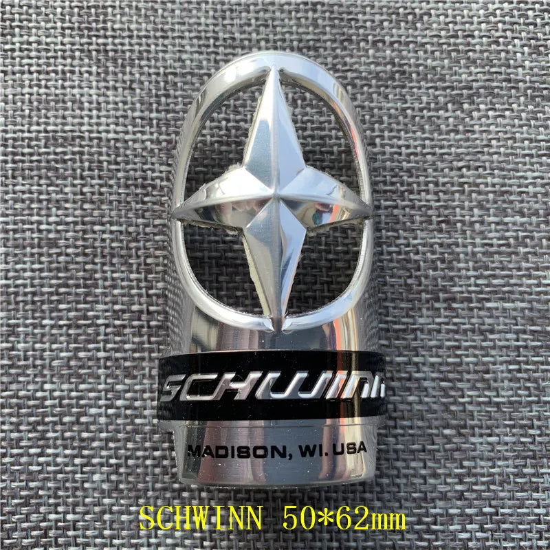 2x vintage classic Bike Head Badge Aluminum Decals Stickers For MTB BMX Folding Bicycle Frame Cycling Accessories emblem