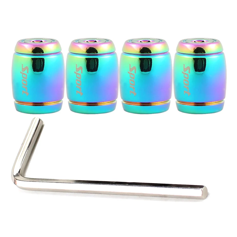 DSYCAR 1Set Anti-theft Sport Tire Valve Dust Caps Dustproof Tire Cap Valve Stem Caps for Cars , Bike, Moto New