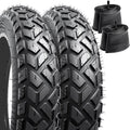 2-PCS 26" Heavy Duty Fat E-Bike Tires 26 x 4.0/102-559 and 2-PCS 26"x4.0" Bike Tubes Scharder Valve Compatible with 26x4.0 26x4 E-Bike All-Terrain Directional Tread Bicycle Tires and Tubes