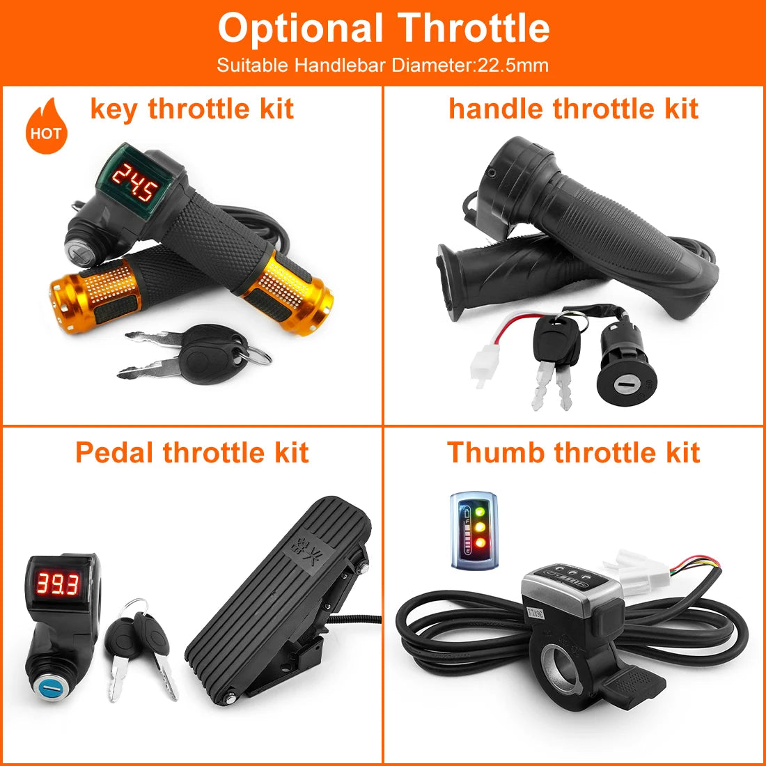1000W 1800W 3000w Child Electric Bike Scooters Go-Karts Brushless Motor With Pedal Controller Conversion Kits