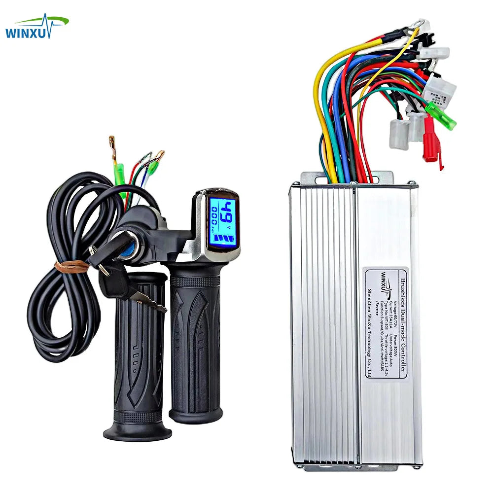 36V 48V 800W 35A Brushless Motor Controller with LCD Display & Throttle Kit for Electric Scooter & Bicycle