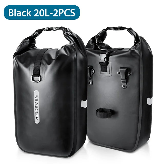 NEWBOLER 10L 20L Waterproof Cycling Bicycle Front Fork Bag Quick Release Bike Rear Seat Trunk Bag Bike Bag Bicycle Accessories