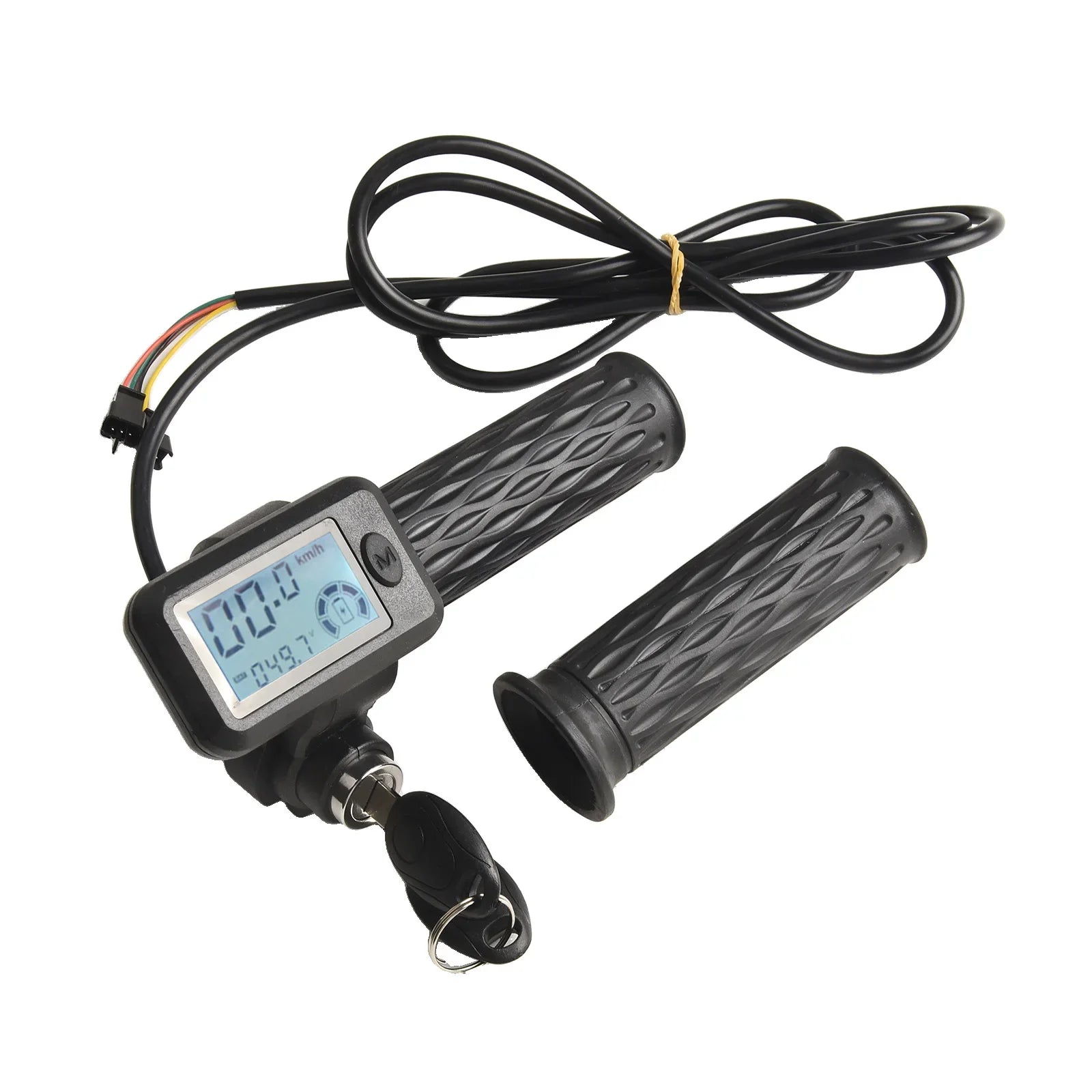 Electric Bicycle LCD Speed Display Throttle Accelerator Handle With Power Display E-Bike E-scooter Throttle Grips 6/8 WIRE Parts