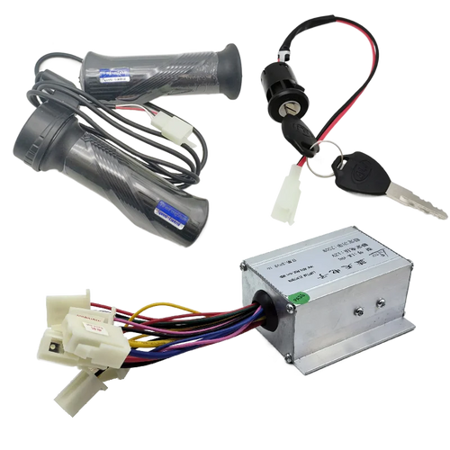 12V 24V 36V 48V 250W 350W 500W 800W 1000W Brushed speed regulating motor controller with throttle knob for electric bicycles
