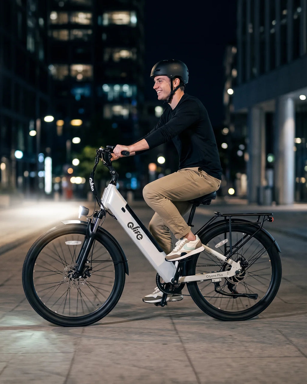 Qlife Cityone Plus St Electric Bike for Adult, Peak 1500W Motor 48V 15Ah Battery, 28MPH 80 Miles, 26“ Step-Thru Electric Bicycle, 7-Speed Commute E-Bike