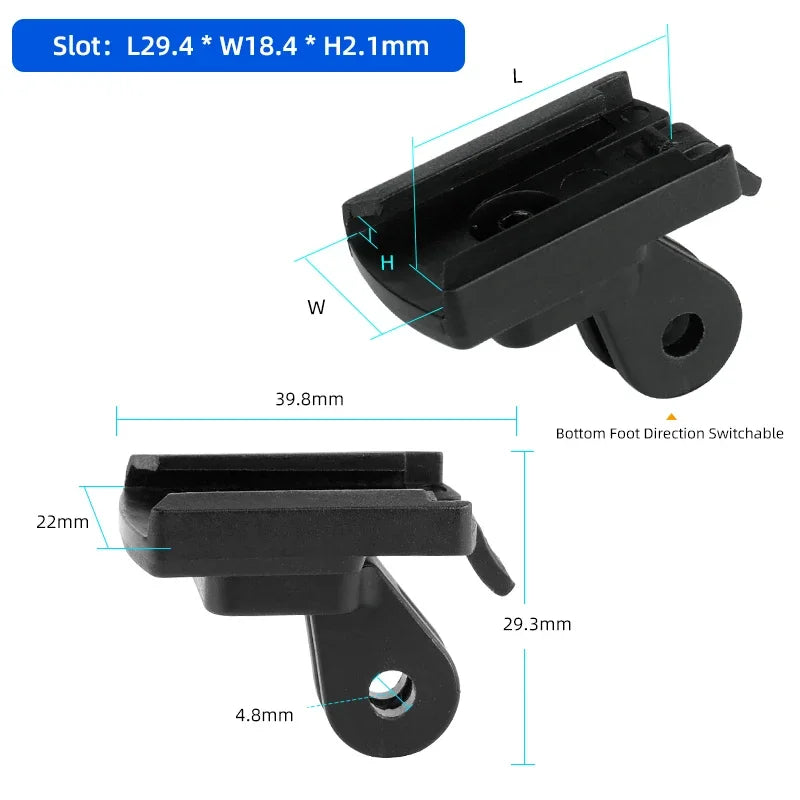 Bicycle Headlight LED Lamp Holder Bracket W/ GoPro Interface for Enfitnix Navi 500/800 Cycling Accessories