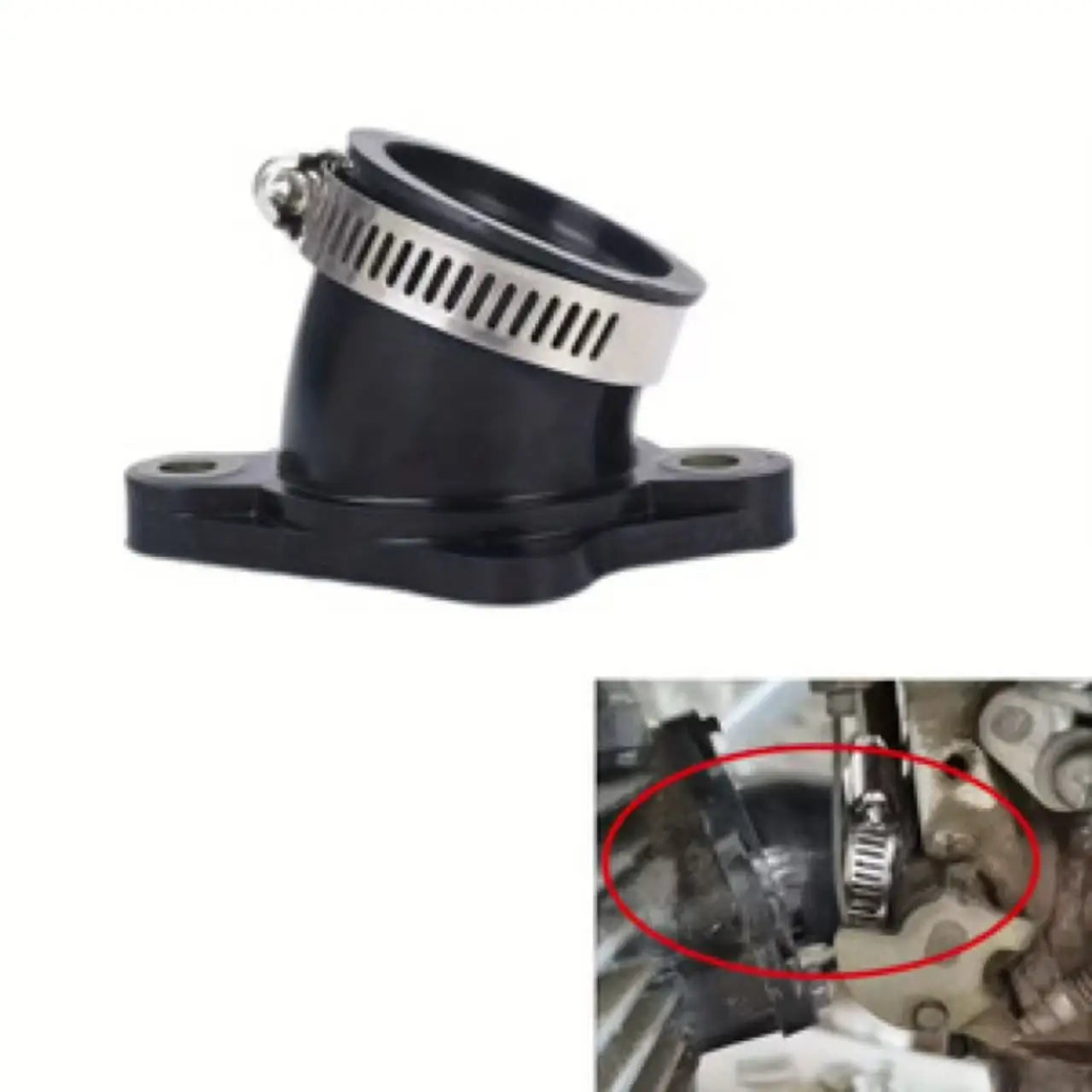 30mm Carburetor Intake Manifold Boot Pipe for CG250cc ATV Quad, Dirt Bike & Scooter