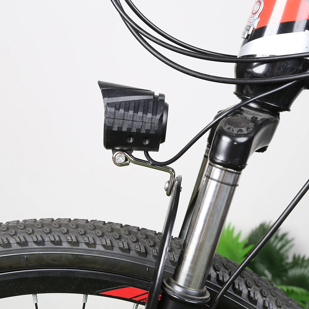 E-Bike Headlight Horn 2 In 1 Electric Scooter Front Light 9LED 18W 36V 48V 60V Bicycle Safety Flashlight Switch Night Cycling