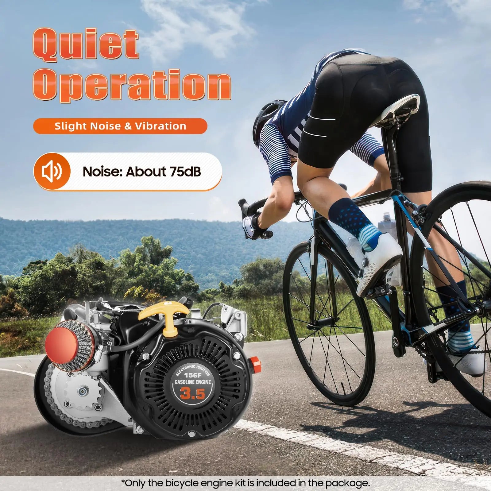 NEW 100CC Motorized Bicycle Kit Bike Engine Kit Single Cylinder 4-Stroke Gas Petrol Motorized Bike Engine Scooter