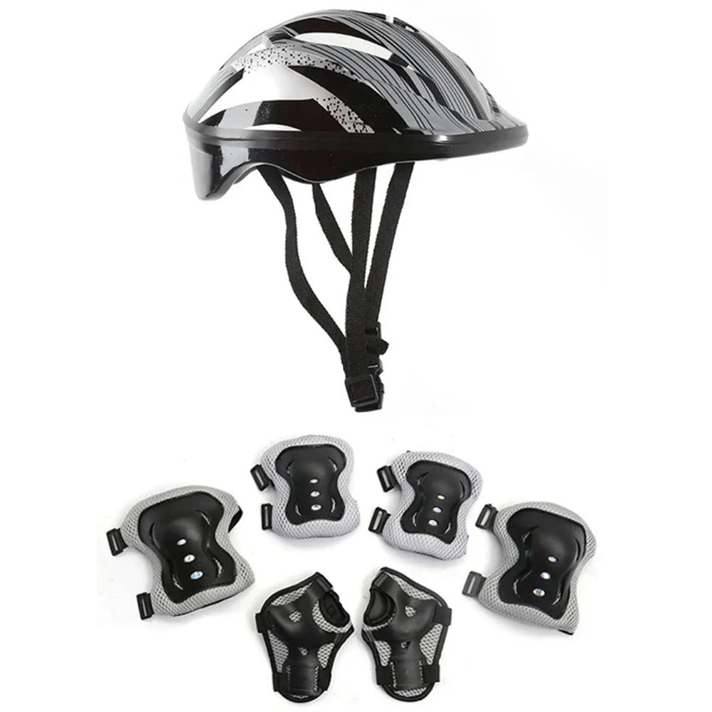Kids 7-Piece Protective Gear Set — Helmet & Pads for Bike, Skateboard & Skating