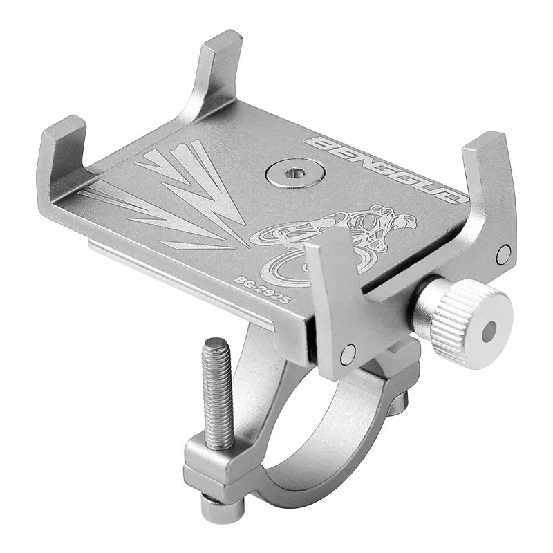 Aluminum Alloy Mobile Phone Holder MTB Mountain Bike Phone Stand Shock-proof Fixed Navigation Bracket Cycling Accessories