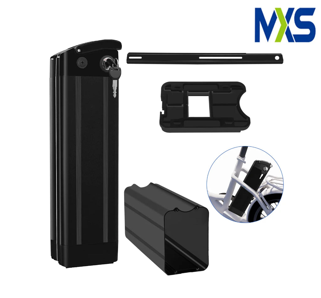 MAX 90 18650 Cells Silver Fish Battery Box for Ebike Large Shell Case for Electric Bicycles Folding Electric Bikes