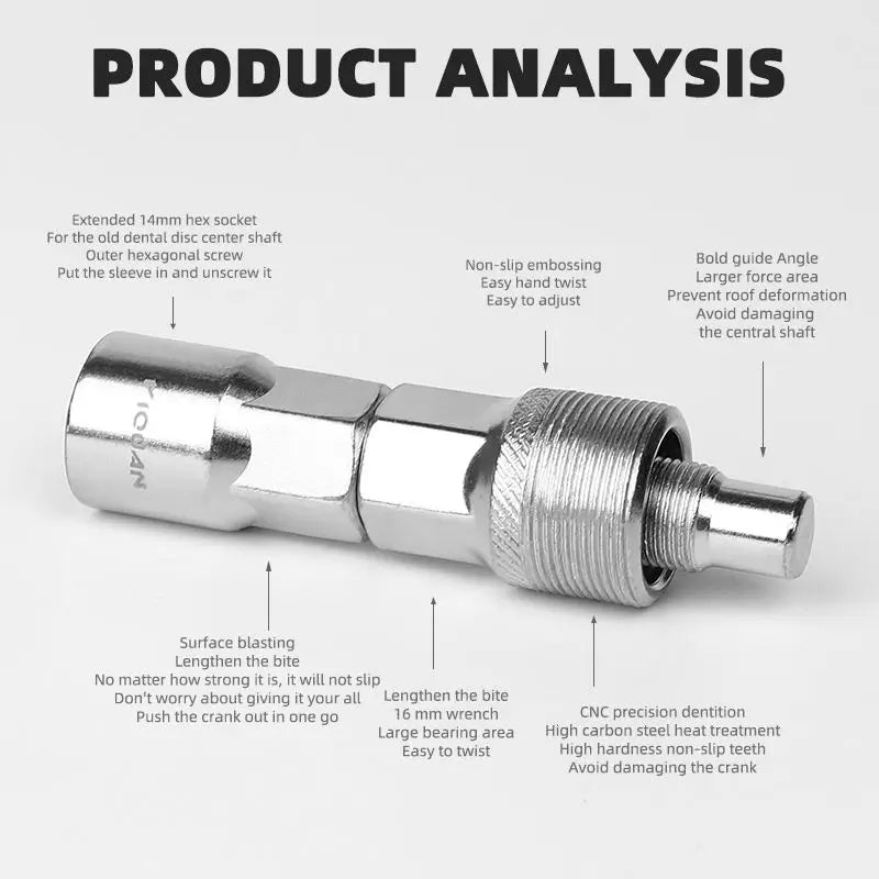 Bicycle Crankset Puller Crank Arm Puller Remover Bike Crank Wheel Extractor Puller Bolt Crankset Pedals Repair Tool