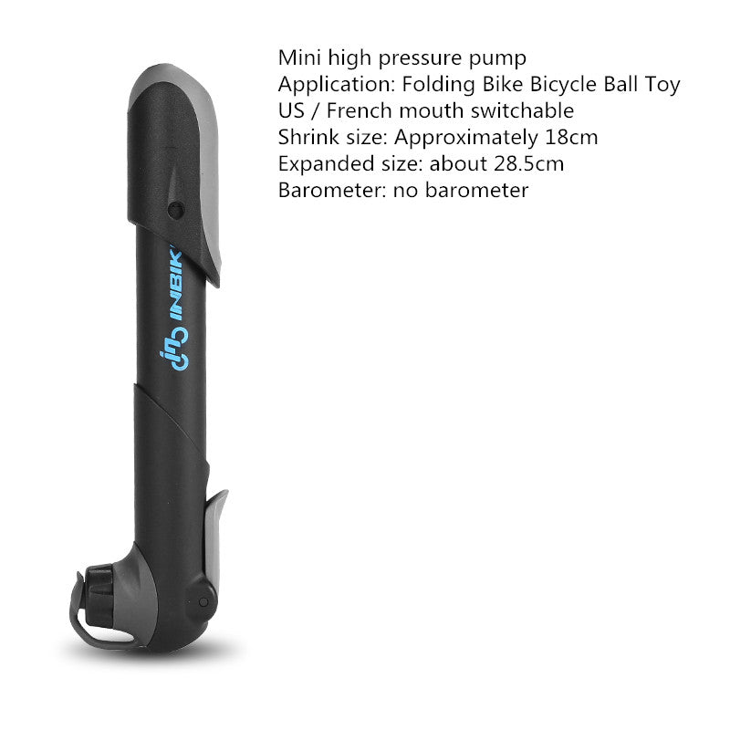 Mini Bicycle Pump, Compact Inflator for Tires