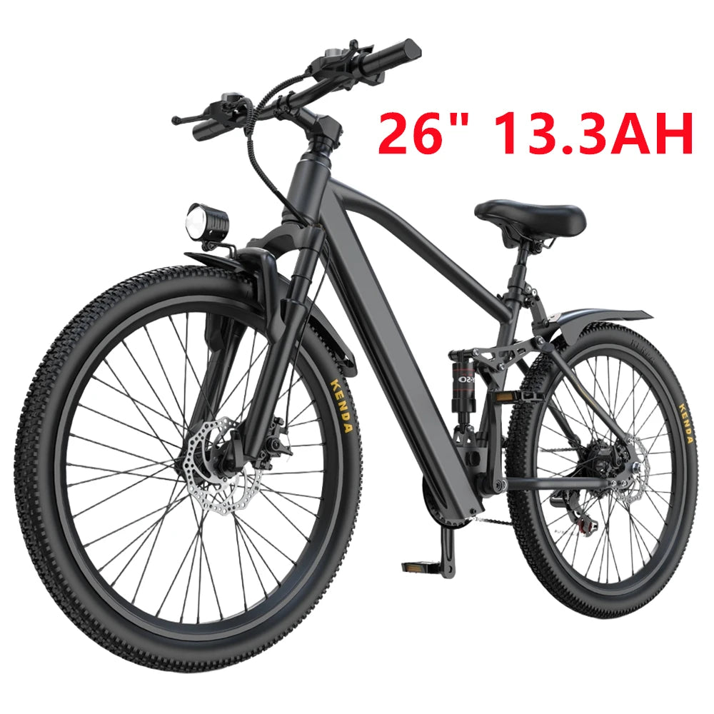 26" 24" Electric Mountain E Bike For Adults, 1000W Peak Motor Commuter Ebikes, 36V 10.3AH 13.3AH High Capacity Battery, 19.7 MPH 36.9 Miles 4Hour Fast Charging, 7/21 Speed Gears Adults Electric Motorcycles Bicycle ﻿